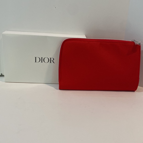 Dior Cosmetic Red Canvas Pouch - Picture 2 of 5